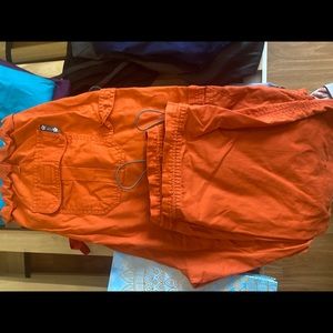 Orange Koi scrubs 2x